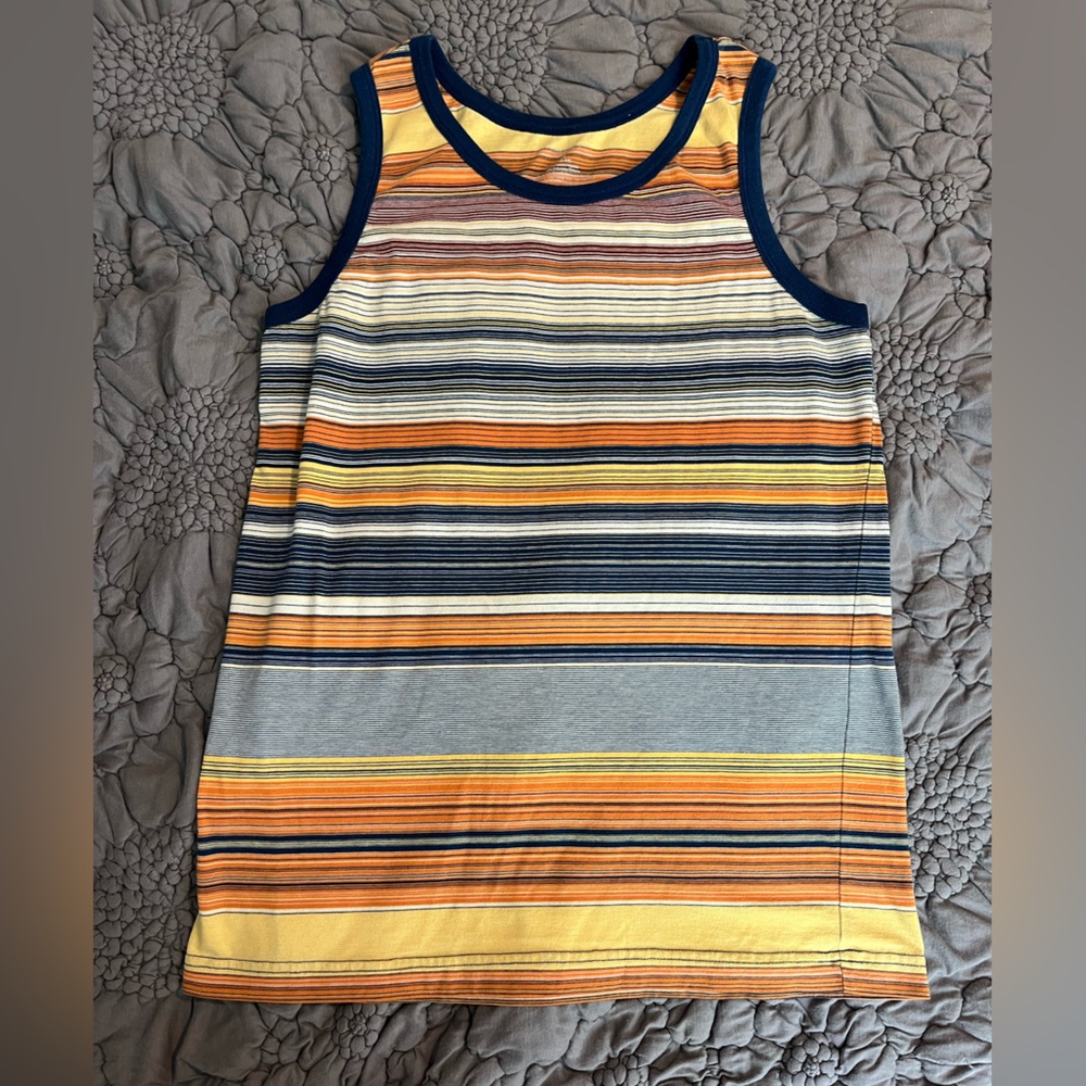 No boundaries striped summer muscle tank